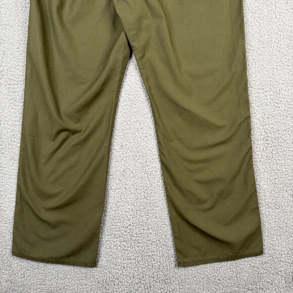 Levis Pants Womens 31 Khaki Green Ribcage Straight Utility Wide-Leg High Rise - Picture 7 of 15